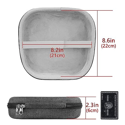 Geekria Shield Headphones Case Compatible with HyperX Cloud Stinger S, Cloud Flight Gaming and More, Replacement Hard Shell Travel Carrying Bag with Cable Storage (Dark Grey)