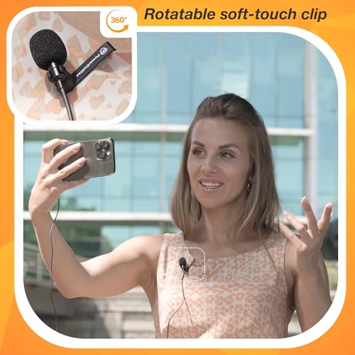 PowerDeWise Magnetic Lavalier Microphone Clip 6mm - Durable Lapel Mic Clip for Professional Use, Secure and Versatile Microphone Clips for Clear Sound