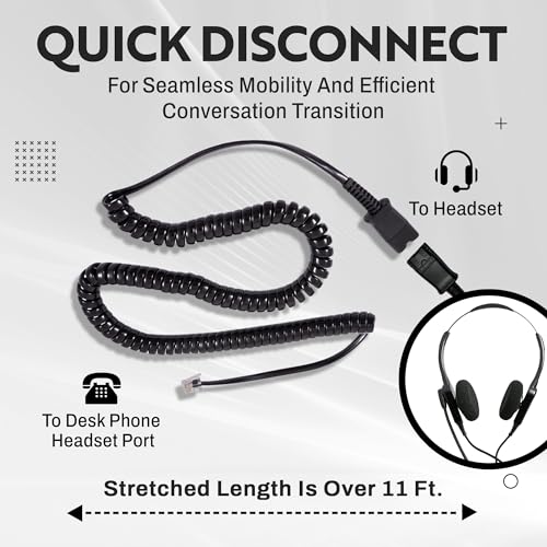 INNOTALK Avaya Phone Headset Compatible with Avaya 4621 4622 4624 4625 4630 5410 5420 5610 with Quick Disconnect Cord Compatible with Plantronics QD, Noise Cancel Desk Phone Binaural Headset - size: Classic Binaural