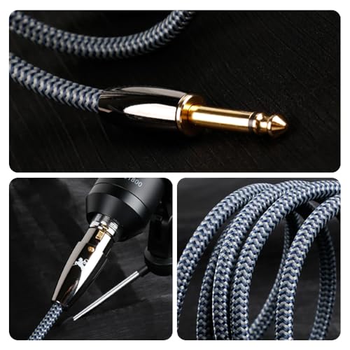 1/4" TS to XLR Female Cable 2M/6.5ft - 24K Gold Plated, OCC Copper, Braided Jacket - Unbalanced Instrument Cable for Guitar/Bass to Mixer/Audio Interface - color: 6.35MM to XLR Female, size: 6.5FT/2m