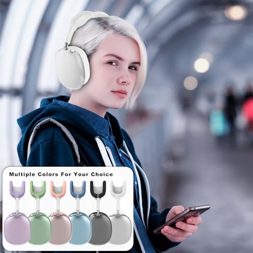 for AirPods Max case Cover,Anti-Scratch Ear Pad Case Cover/Ear Cups Cover/Headband Cover for AirPods Max. Clear Soft TPU and Silicone,Skin Scratch Proof. - color: 3PC-Clear White