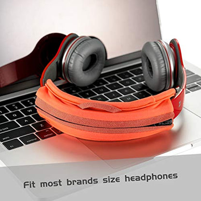 Universal Replacement Headband Cushion Pad Cover Protector Compatible with ATH M50X, QC 35i/35ii, QC25, Solo 2/Solo 3, Studio 2/3 Headphones (Orange) - color: Orange