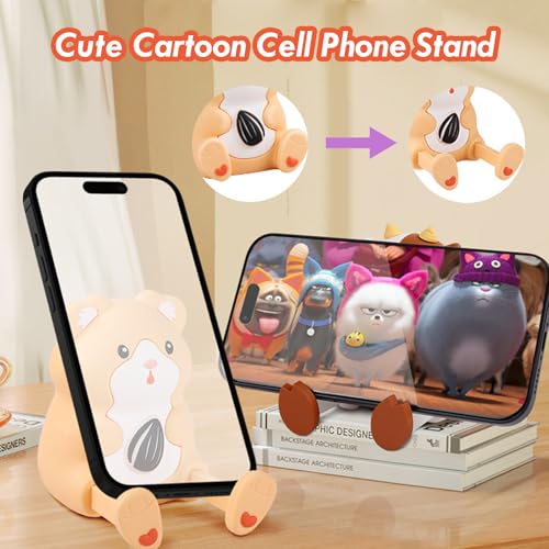 Portable Mini Cartoon Bluetooth Speaker with Phone Holder Mini Animal Cute Kids Wiressless Speaker Built-in Mic, Hands-Free Call for Home Trip Gift (Black-Cat) - color: Black-Cat