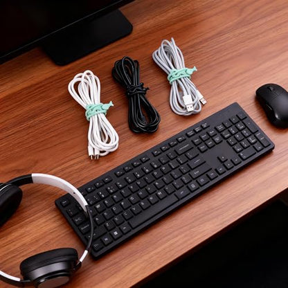 Silicone Cable Ties, Cable Cord Organizer Straps for Charging Wire