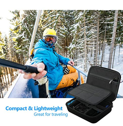 JSVER Hard Case for GoPro Cameras Carrying Case For Gopro Hero 13/12/11/10/9/8/7/AKASO EK7000/AKASO Brave 4 4K /Brave 7 LE/Brave 8/AKASO V50X /insta360 and Other Action Cameras - size: Large