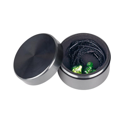 Soundlink Aluminum Alloy Earphone Case Waterproof in Ear Monitor Storage Box with Sponge Lining(Grey) - color: Grey