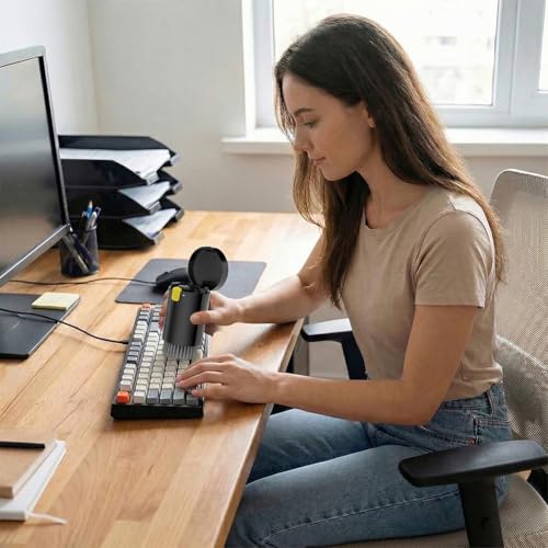 20 in 1 Multifunctional Cleaner Kit for Electronic Devices, Keyboard Cleaning Brush, Headphones Cleaner Kit for AirPods, Multi-Tool for Cleaning Laptop, Earbuds, Camera, Cellphones,Black - color: black