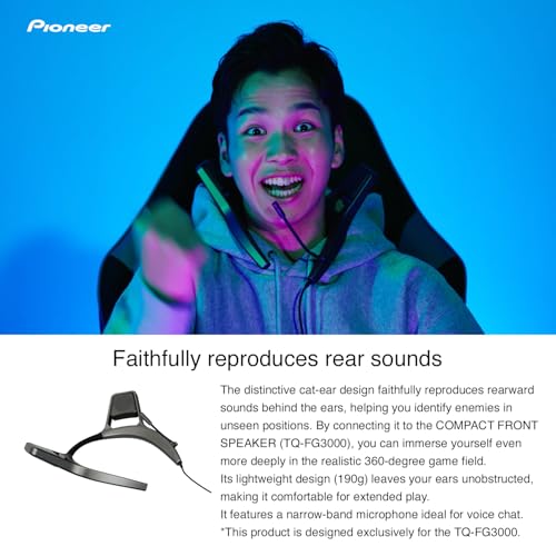 PIONEER Neck Speaker Rear Sound Enhancer for TQ-FG3000 Wired TQ-RG3000 | Sound TECTOR, for TQ-FG3000 only, plays rear sound near your ears, chat microphone, no-lag wired, lightweight neckband - style: REAR SOUND ENHANCER