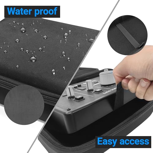 Musiin Audio Interface Storage Case, Compatible with SSL2 MKII and SSL2+ MKII Audio Interfaces, Top Cover Zipper Mesh Pocket Design and Handle Strap, Portable Travel Storage Case (Black) - color: SSL2 MKIl Black