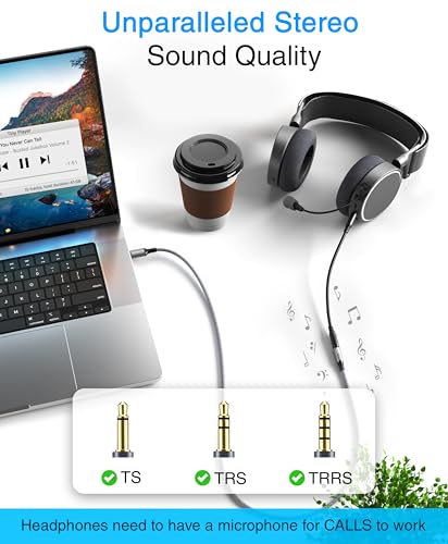 BlueRigger 3FT Female AUX to USB C Adapter - USB C to 3.5mm Audio Adapter Cable - Compatible with Phone, Tablet, Laptop - size: 36 in