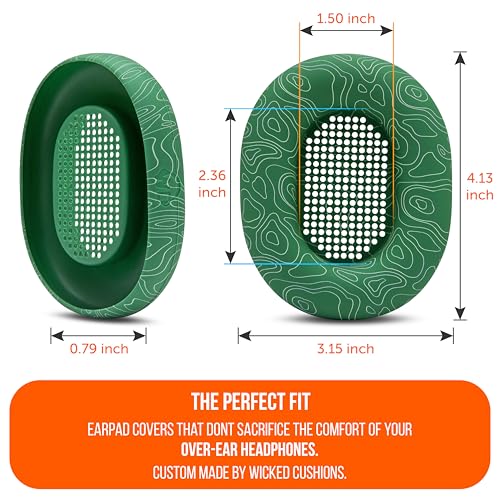 WC SweatZ XM5 - Patented Earpad Sweat Covers for Sony WH1000XM5 by Wicked Cushions | Full 360 Earpad Protection | Sweatproof & Easily Washable | Emerald Tide - color: Emerald Tide