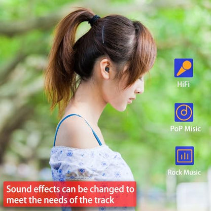 FAAEAL Bluetooth 5.3 Wireless Earbuds with Wireless Charging Case,Waterproof Stereo Headphones in Ear Built in Mic Headset Premium Sound with Deep Bass for Sport(Black) - color: Black