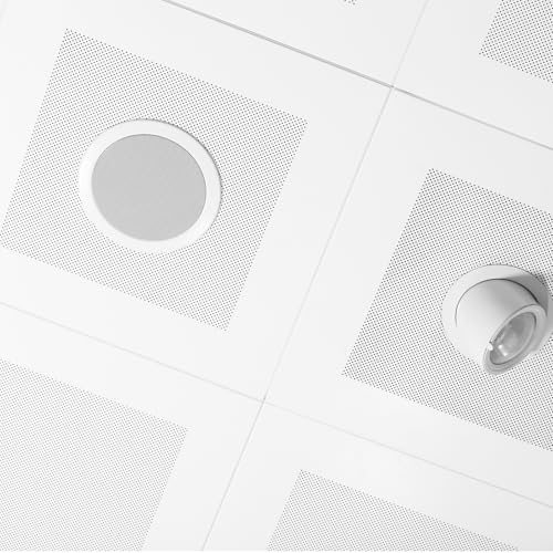 MECCANIXITY Ceiling in-Wall Speaker Grille Cover and Base, 9.2 Inch White Round Metal Recessed Drop Ceiling Speakers Magnetic Dust Covers Accessory for Surround Sound Systems - size: 9.2 Inch