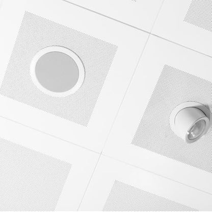 MECCANIXITY Ceiling in-Wall Speaker Grille Cover and Base, 9.2 Inch White Round Metal Recessed Drop Ceiling Speakers Magnetic Dust Covers Accessory for Surround Sound Systems - size: 9.2 Inch