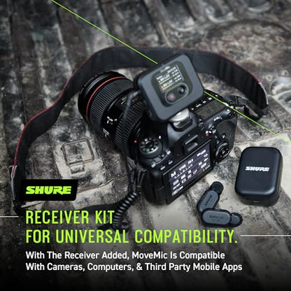 Shure MoveMic Two - Pro Direct to Phone Wireless Lavalier Microphones for iPhone & Android, 2 Bluetooth Mini Mics, 24 Hours Charge, Quick Set Up, IPX4, Compact & Portable Clip Lavs (MV-Two-Z7) - style: Two Channel