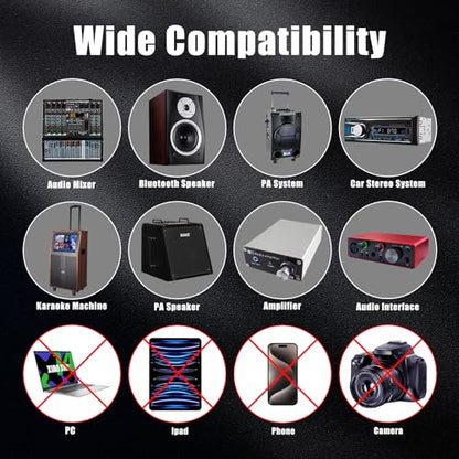 Wireless Microphone System, 4-Channel UHF Wireless Mic Set with 2 Handheld Mics, 2 Bodypack Mics, 328Ft Range, 4x60 Frequencies, Metal Cordless Microphone for Singing, Church, Karaoke