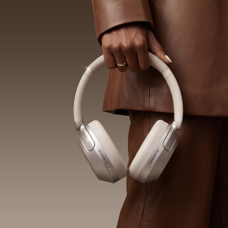 Cubitt Power Headphones with Hybrid ANC | Bluetooth 5.4 Over-Ear Headphones with 60H Playtime, 4 Mics, Auto-Pause, Transparency Mode, Low Latency, Foldable Design, USB-C Fast Charging-Champagne - color: Champagne