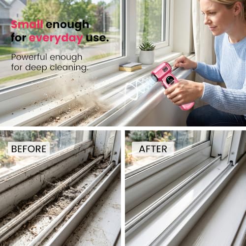 Compressed Air Duster, 150000RPM Electric Air Duster with 6 Nozzles, Adjustable Speed, LED Light & 8000mAh Battery, Rechargeable Cordless Turbo Air Blower for Keyboard, PC, Car &Home Cleaning
