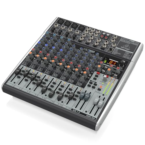 Behringer Xenyx X1622USB Premium 16-Input 2/2-Bus Mixer with XENYX Mic Preamps & Compressors | Includes rack hardware and software for recording, mixing and monitoring