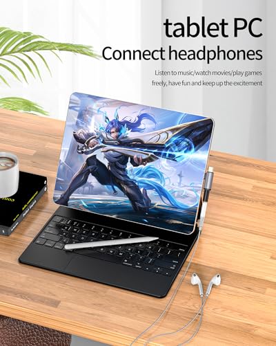 Aux to USB C Lightning for iPhone 17 16 15 14 13 Pro Max (2in1) 3.5mm Headphone Jack Adapter Cable Audio Dongle Female Port Compatible with Samsung for Ipad Male Plug Car Microphone Splitter
