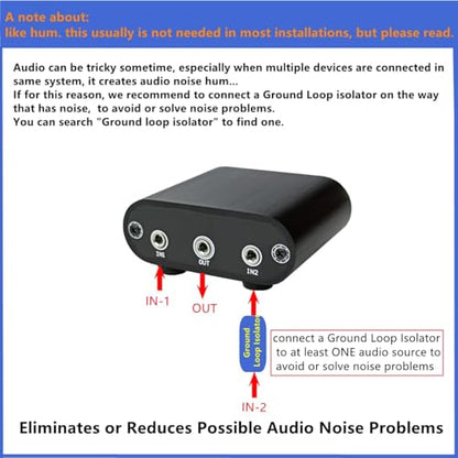 M1 2 in 1 Out 3.5mm Stereo Audio Switch aux switcher Speaker selector Splitter Box