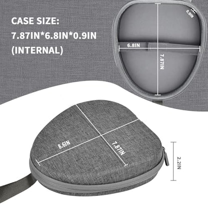 GWCASE Universal Headphone Case with Secure Strap and Cable Pocket, Gray | Fits Most Foldable Over-Ear Headphones, 7.87x 6.8 x 0.9 in Interior, for Students, Commuters and Music Fans, Case Only - color: Gray