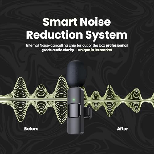 4 in1 Wireless Lavalier Recording Mic 2.4G Ultra Low Delay Noise Canceling | Storage Case Included, Works with iOS, Android, Camera, PC, Ideal for Vlog, Live Streaming,Tiktok,Youtube Podcast