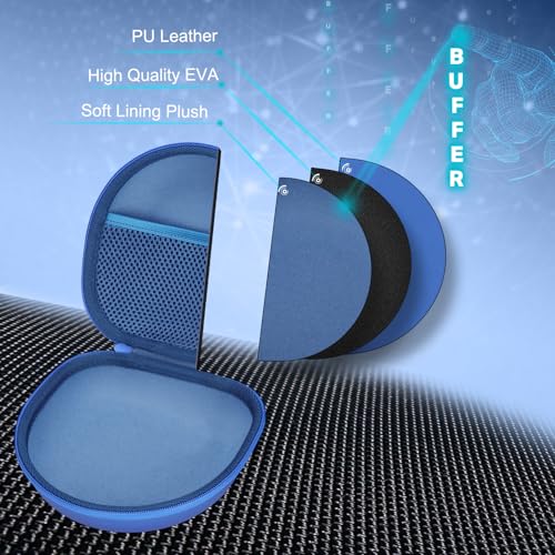 Headphone Case Compatible with JBL/Beats/BERIBES/Jlab/Picun/TOZO/KVIDIO/Soundcore Anker/Skullcandy Noise Cancelling Over-Ear Headphones, Pearl Blue - color: Pearl Blue