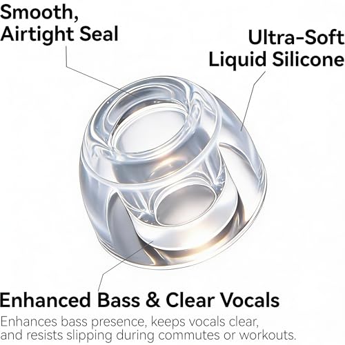 Tipsy IEM Ear Tips Set, 6 Pairs: Liquid Silicone, Skin‑Friendly Silicone, Memory Foam, Fits Tipsy M5/M3/M1/HD6/HD4 (C-L Size) - size: C-L Size