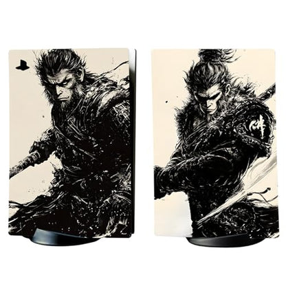 PlayVital Full Set Skin Decal for ps5 Console Digital Edition, Sticker Vinyl Decal Cover for ps5 Controller & Charging Station & Headset & Media Remote - Inkblade Wukong - color: Inkblade Wukong