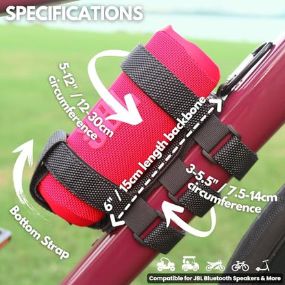 Portable Speaker Mount Strap Holder - Compatible for JBL Bluetooth Speaker Flip Charge Series Heavy Duty Anti-Slip Design for Golf Cart, Bike, ATV, UTV, Motorcycle
