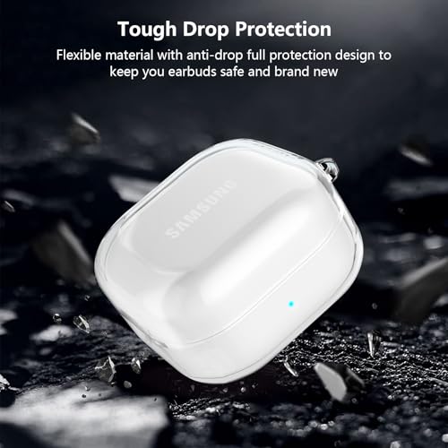 for Samsung Galaxy Buds 4 Case/Galaxy Buds 4 Pro Case Clear,Flexible TPU Clear Cover for Samsung Galaxy Buds 4/4 Pro,Premium Skin with Keychain&Cleaning Pen,Samsung Earbuds Accessories-Clear - color: Clear