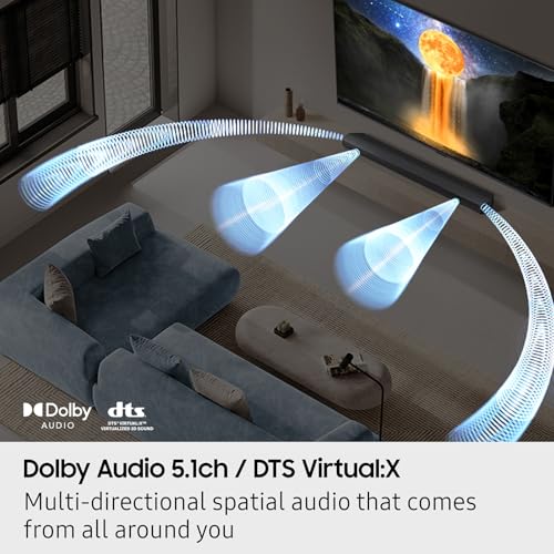 Samsung B-Series Soundbar HW-B750F 5.1 ch Subwoofer (2025 Model) Voice Enhance Mode, Q-Symphony, Adaptive Sound - style: HW-B750F