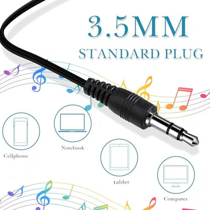 Kanayu 100 Pack Wired Earbuds Bulk for Classroom, 3.5MM No Mic,Black White | Student Headphones for School Library Laptop, Individually Bagged Earphones with Jack for Training and Group Learning - color: Black White