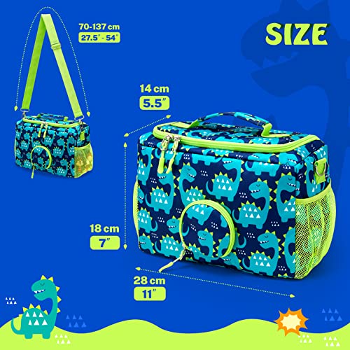 MaidMAX Portable Carrying Case for Toniebox Starter Set and Tonies Figures | Front Window Design Tonies Case with Adjustable Strap, Travel Carry Storage Bag, Waterproof, Green - color: Green-Dinosaur
