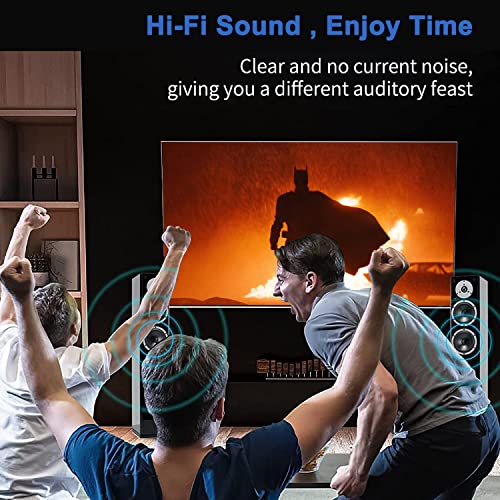 3.5mm Audio Switcher - 2 Input 1 Output / 1 Input 2 Output Audio Splitter, One-Key Mute Button, No External Power Required