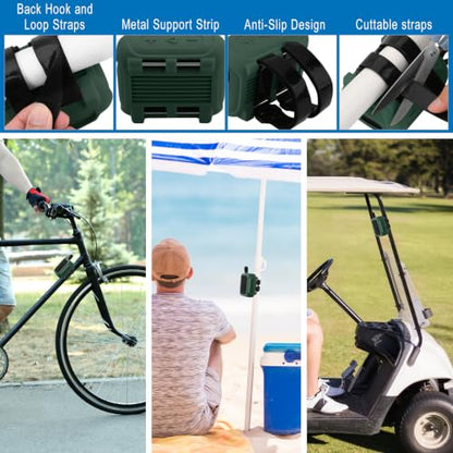 Silicone Case Cover for JBL Go 5 Portable Speaker (Deep Green) | Travel Carrying Protective Pouch with Attach Straps for Bike Golf Cart Scooter - color: Deep Green