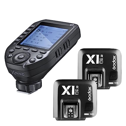 Godox XProII-C XProIIC Flash Trigger& 2*Godox X1R-C Receiver for Canon,2.4G TTL Wireless Trigger Transmitter,HSS 1/8000s,TCM Transform,Bluetooth,New Hotshoe Trigger Kit (XProII-C +2*X1R-C for Canon) - color: XproII-c