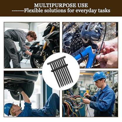 200PCS Cable Tie Buckle,Nylon Universal Automotive Zipper Clips,Heavy Duty Plastic Rivet T Self-Locking Zip Ties,Zippered Trim Clip Auto Parts,Button Ziptie Bumper Retainer Fender Liner Fastener - style: Zip