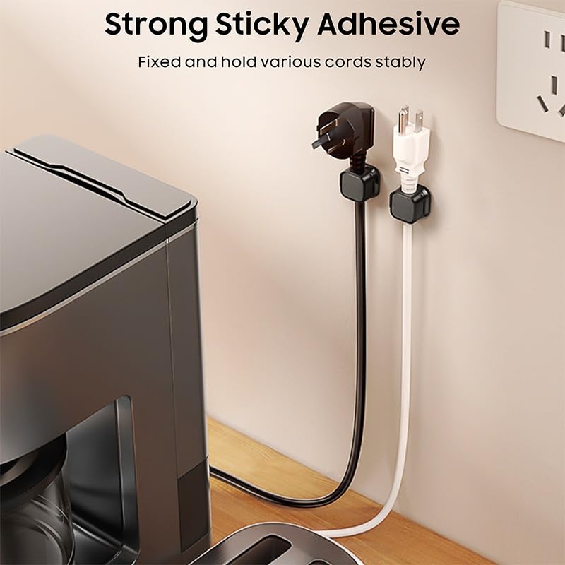 6 Pack Magnetic Cable Clips Cord Holder – Adhesive Wire Organizer for Desk, Wall, Car – Reusable Cable Management System for Home Office – Wire Keeper for Charging Cables, USB, Headphones