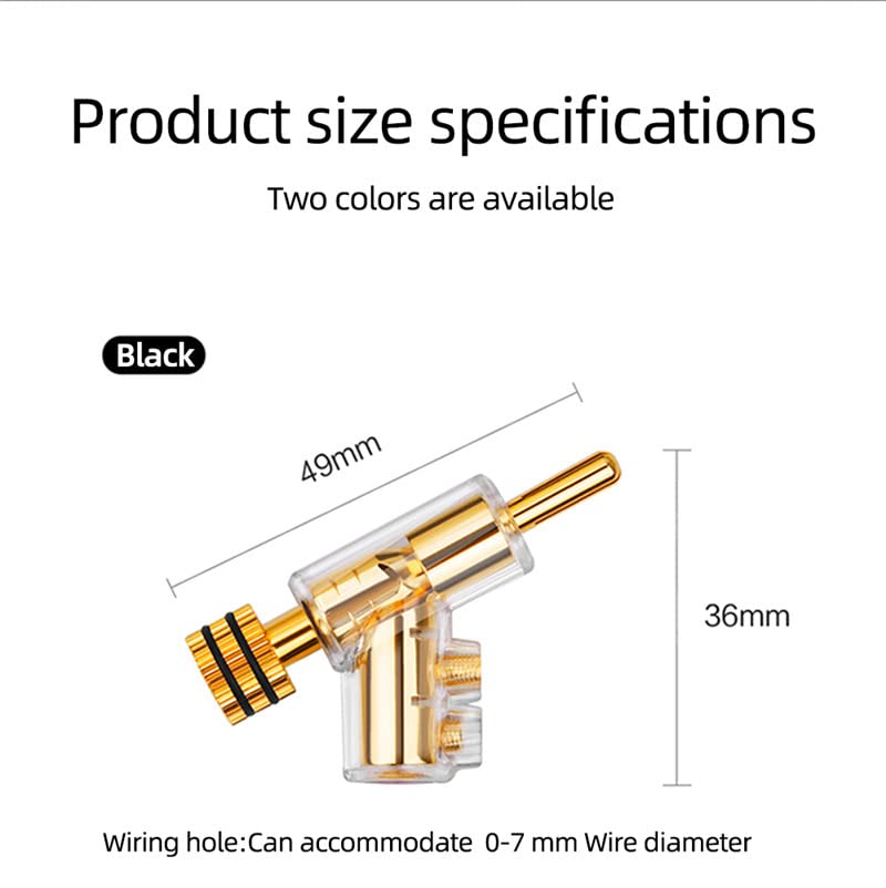 HiFi Banana Plugs Speaker Connectors Screw Locking Banana connectors Gold Plated Speaker Plugs -2Pairs / 4 pcs - color: Gold