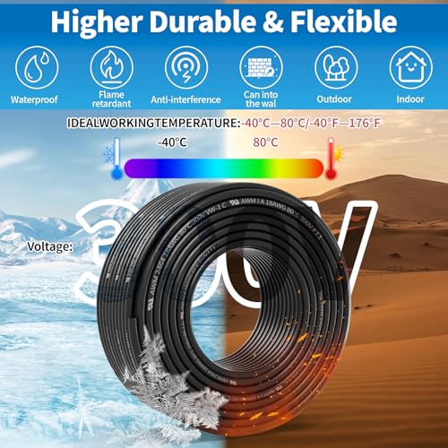 18 Gauge 4 Conductor Shielded Wire 50FT, UL2464 18 AWG 4 Shielded Cable | Tinned Copper Stranded 18/4 CNC Wires for CNC VFD Spindle, Stepper Motor, 3D Printer, Sound, Speaker, Signal Transmission - size: 50FT, style: 18AWG-4C