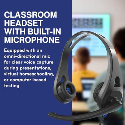 TWT Audio Ergo TW110 Premium On-Ear Headset - Classroom Headset 20 Pack - style: 3.5MM 20 Pack (TW110)