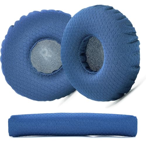 Earpads Cushions and Headband Pad Replacement for JBL Tune 600 (600BTNC), 660 (660NC), 670 (670NC) Headphones Headset Ear Pads Cover with Comfortable Mesh and Fabric Memory Foam, Blue