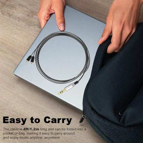 SE535 Replacement Cable Compatible with Shure SE215, SE215 Pro, SE315, SE425, SE425 Pro, SE535, SE846, AONIC 3, AONIC 4, AONIC 5 Earphones, for Linsoul 7HZ Timeless, TIN HiFi T4/T3/T2 Pro/P1 Earbuds