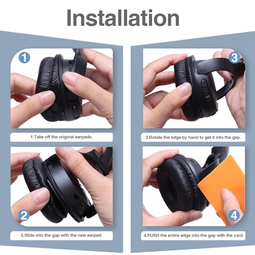Replacement Ear Pads for JBL Tune 510BT/520BT/570BT/660NC Headphones, Black | Compatible with JBL Live 460NC/670NC,JBL Junior JR 320 320BT/310BT/300BT, Sony WH-CH520/MDR-ZX110 and More Headphones