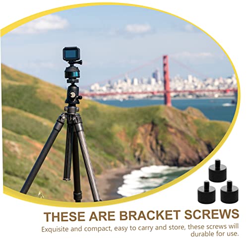 Abaodam Microphone Arm Desk Mount Screw Adapter 5/8 to 1/4 Thread Metal Screw Set