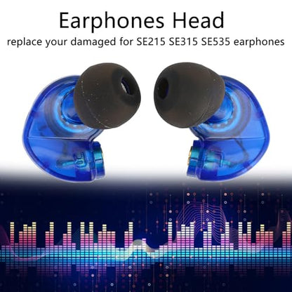 2 Pcs MMCX Interface Replacement Earbud Heads Detachable HiFi Earphone Head with Comfortable Fit for SE215 SE315 SE535(Blue) - color: Blue