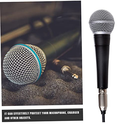 Portable Microphone Case with Mesh Organizer Bag Drop Resistant Storage Pouch for Microphones and Accessories Compact Handheld Carrying Case