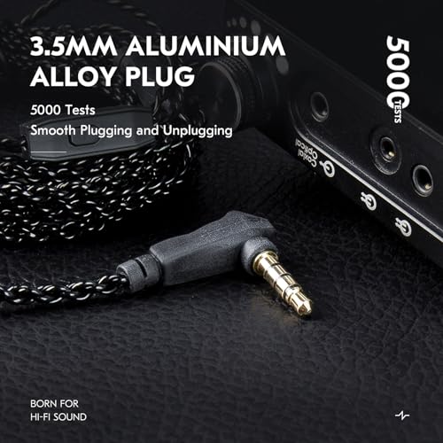 KBEAR KS1 IEM Cable, 1.2 Meter Long in Ear Monitor Cable, CCZ C01 4N OFC Replacement Earbuds Cords for CCZ Melody, DC01 PRO, MC02, DC02, DC03, NC01, KS2, Storm (1.2m, TFZ-Pins Without Mic, Black) - size: 1.2m, style: TFZpins-Without Mic